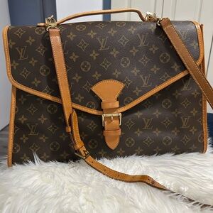 Louis Vuitton Beverley GM Brown and Gold Monogram Bag